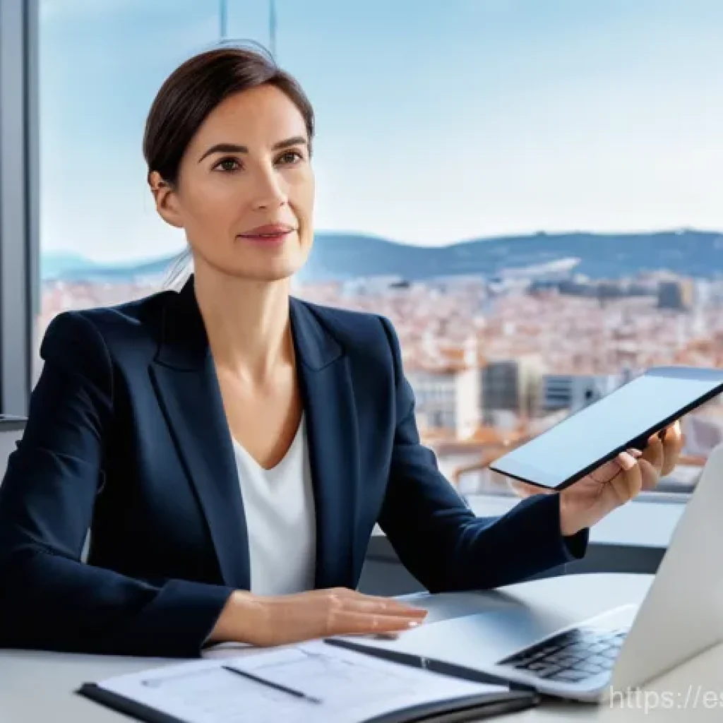 인과관계 추론 훈련의 성공 사례 분석 - **Prompt:** A discerning business professional, a woman in her late 30s, dressed in smart, contempor...