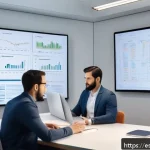 Home 20 인과관계 추론 훈련의 데이터 마이닝 기법 - A modern data scientist’s workspace in a bright office with multicultural professionals analyzing co...