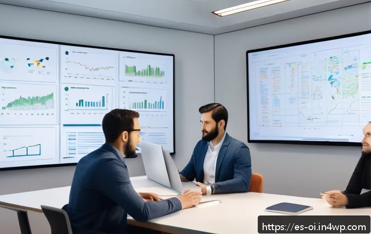 인과관계 추론 훈련의 데이터 마이닝 기법 - A modern data scientist&rsquo;s workspace in a bright office with multicultural professionals analyzing co...