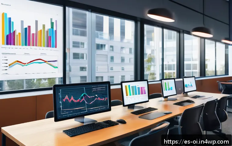 인과관계 분석에 유용한 프로그래밍 언어 - A detailed and vibrant digital illustration of a modern data scientist workspace focused on causal a...